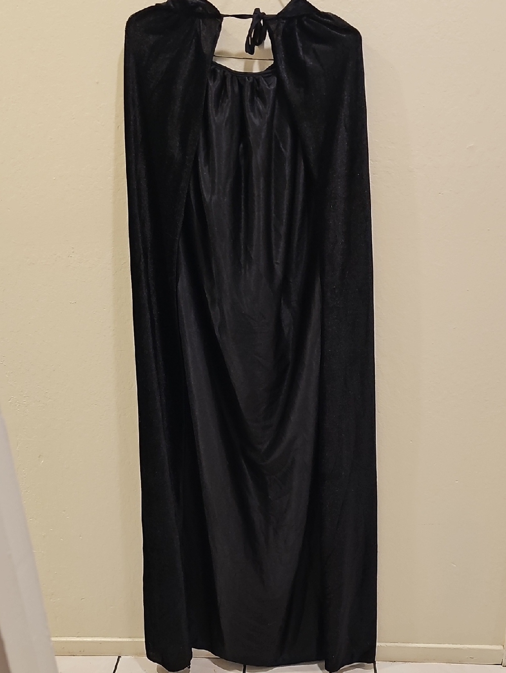 Black Women's Satin Cape - Classic Draped Cape